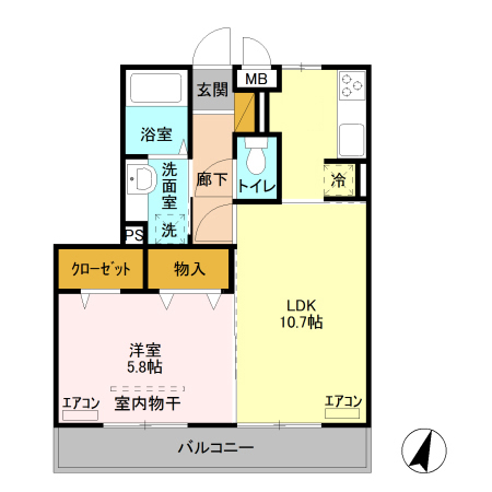 スクエア Dの間取り