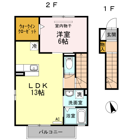 クレストヒルズ C棟の間取り
