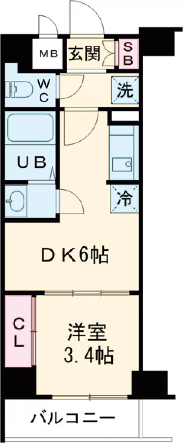 プレサンス ジェネ 赤羽真正寺坂の間取り