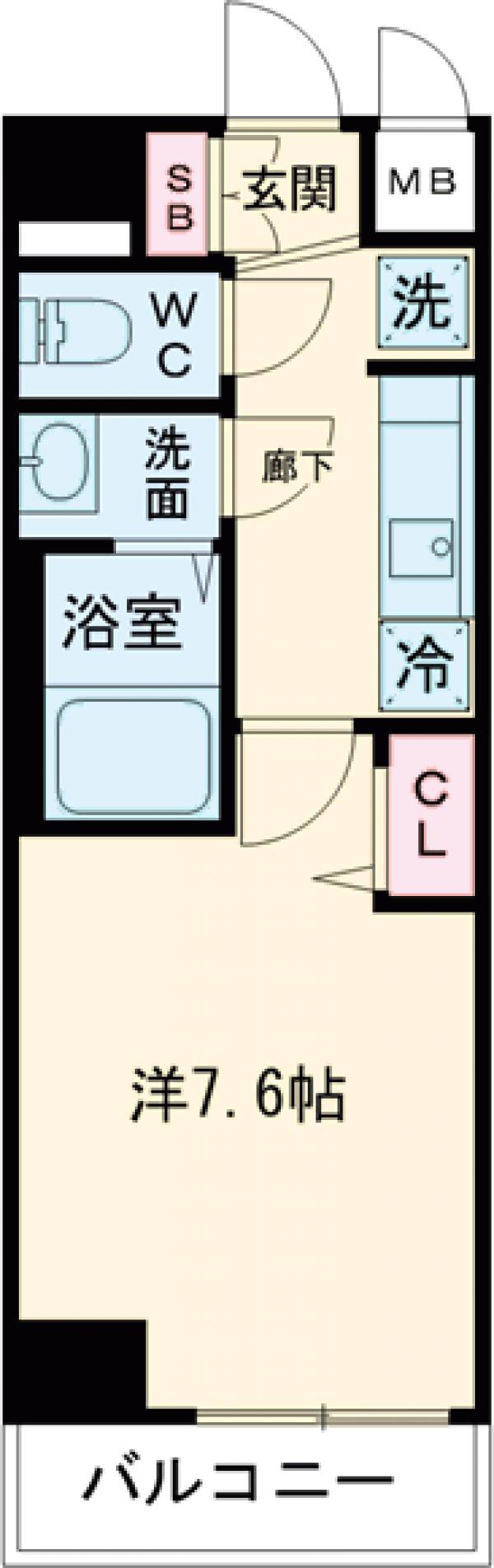 プレサンス　ジェネ　赤羽真正寺坂・202号室の間取り