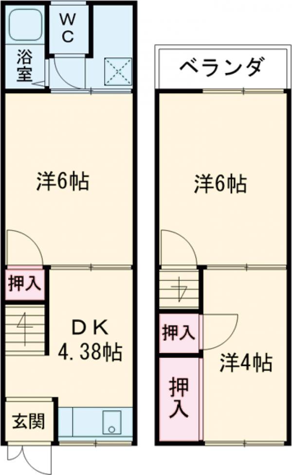 久世上久世町貸家の間取り