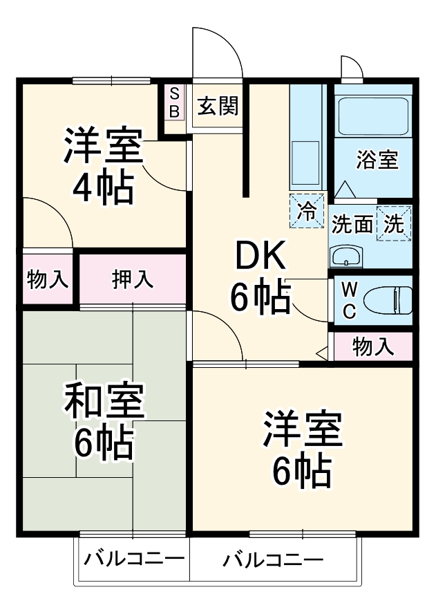 グリーンコーポ栄の間取り