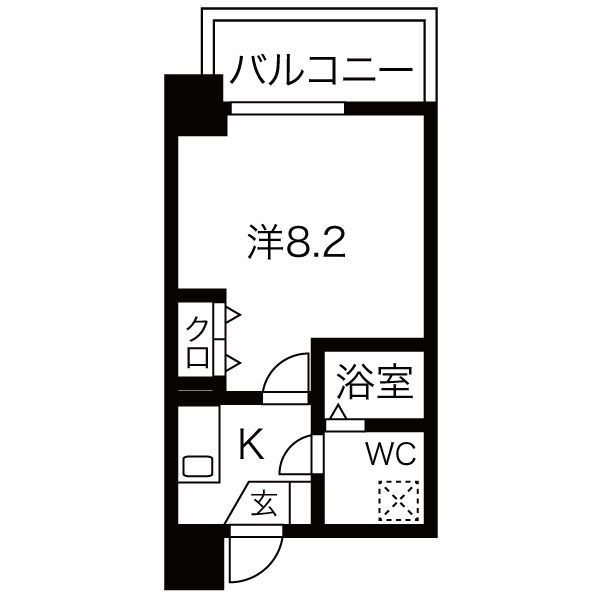 リヴィアス難波ルーチェの間取り