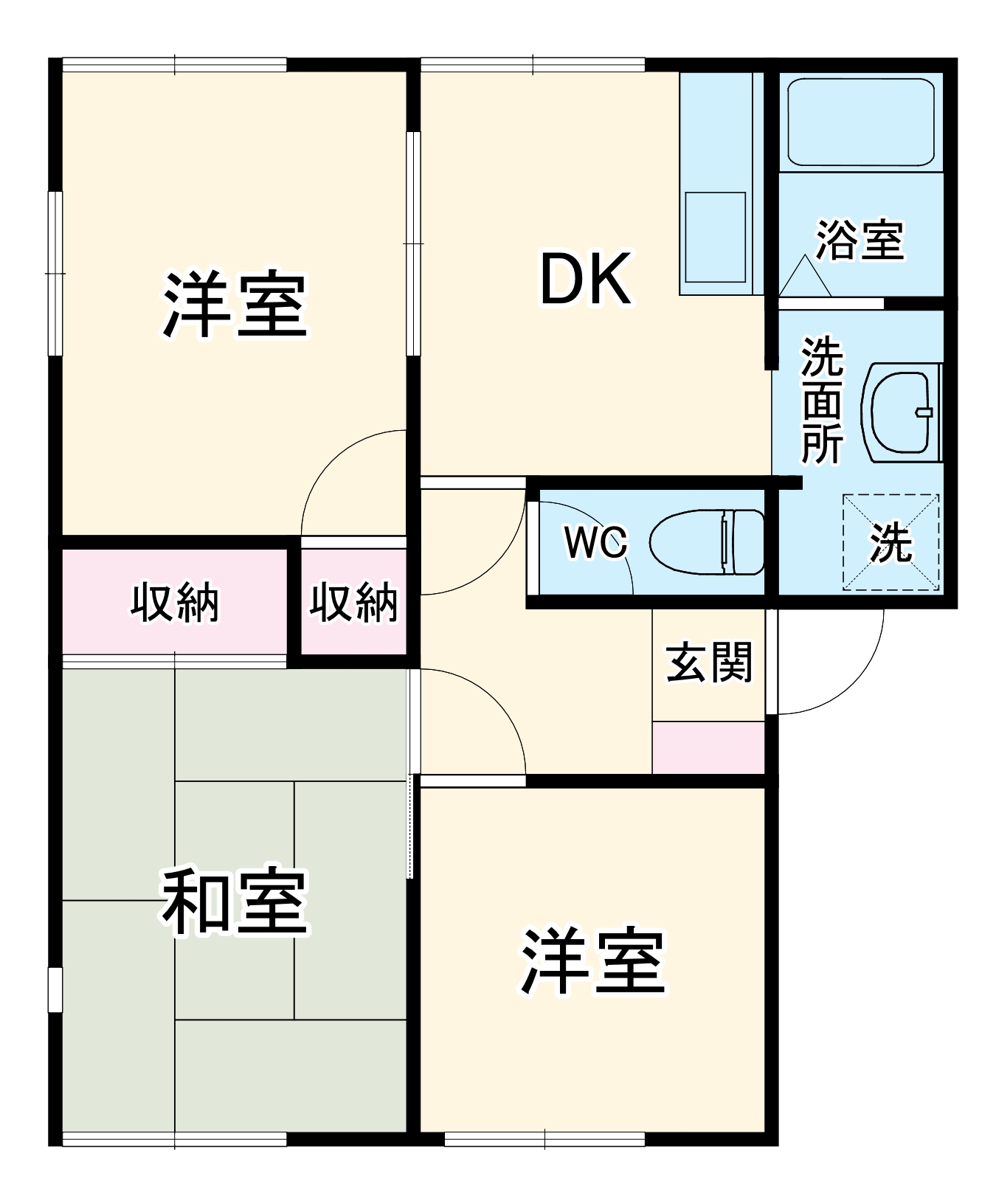 ビューラ岸町Bの間取り