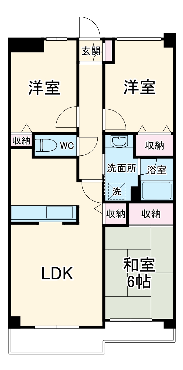 ソレイユ松戸の間取り