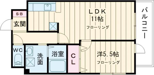ブランドール山王の間取り