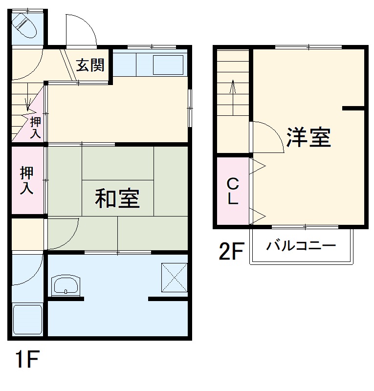 中久世貸家の間取り
