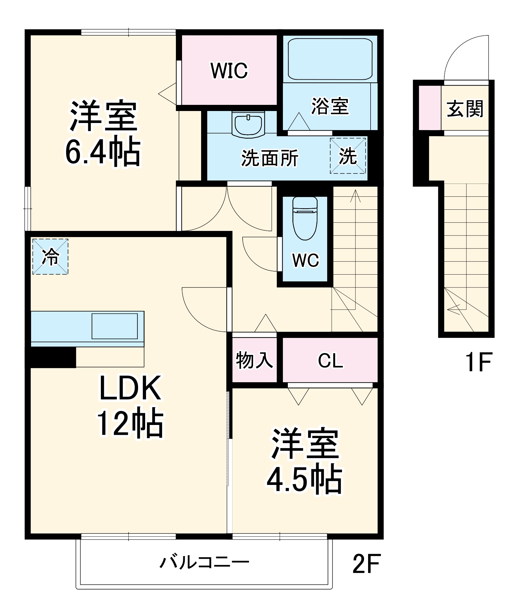 グレイス鶴が沢 B棟の間取り