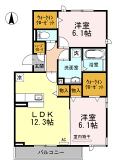 ディアコート28 A棟の間取り