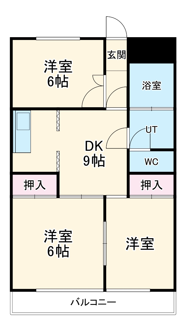 ロイヤルマンション丁田の間取り