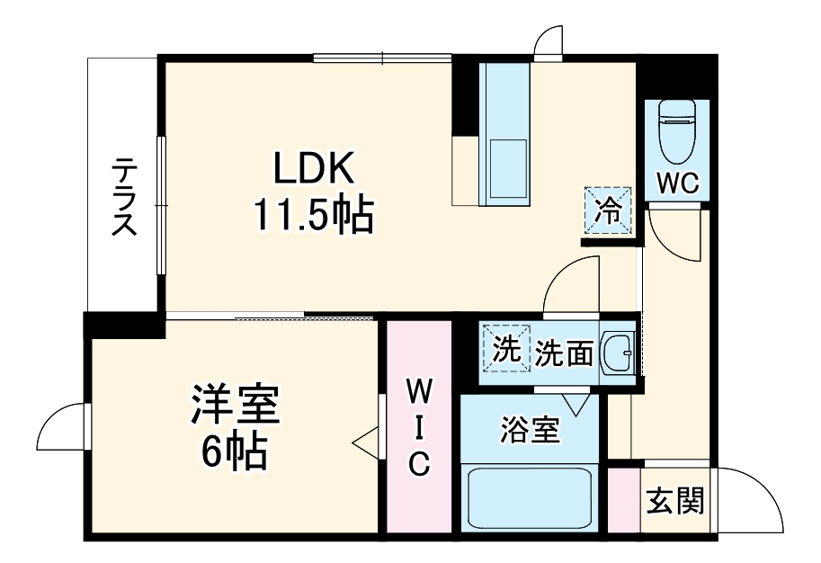 montee amour 2ndの間取り