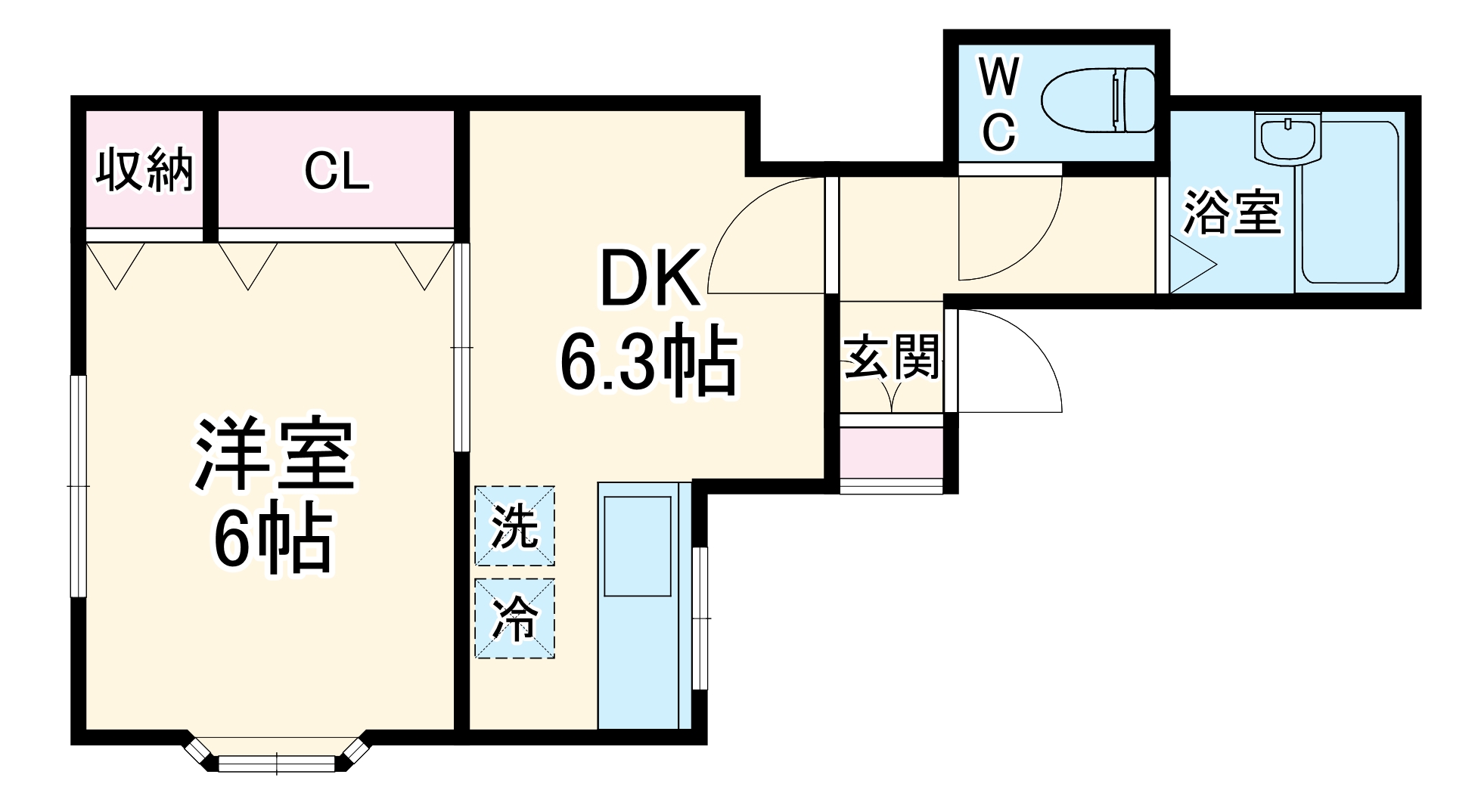 クレールやよいの間取り