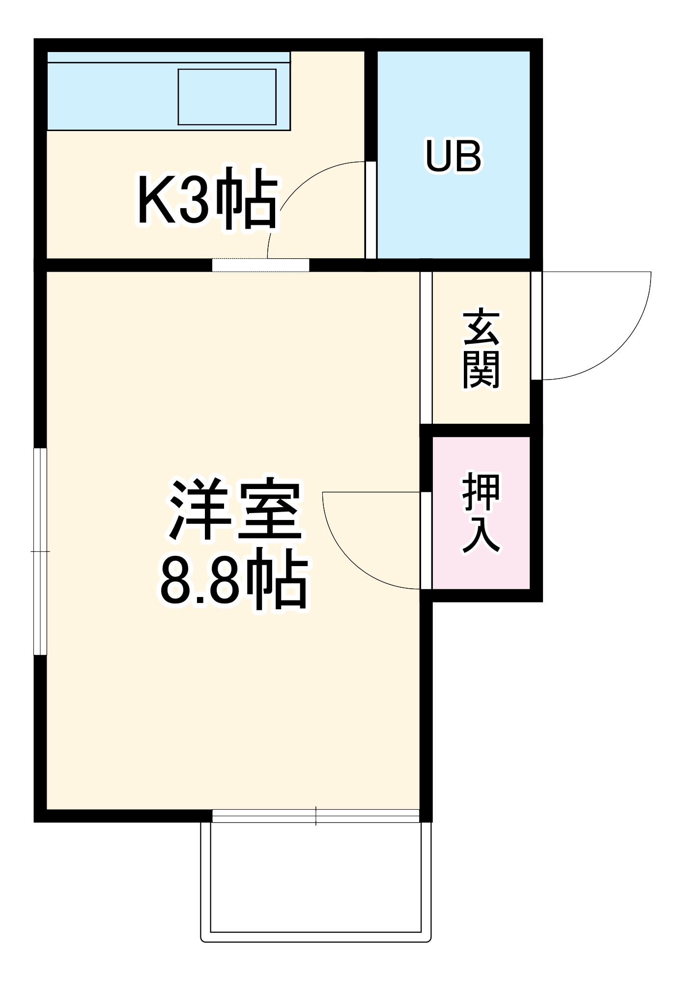 Fシングルハイツの間取り