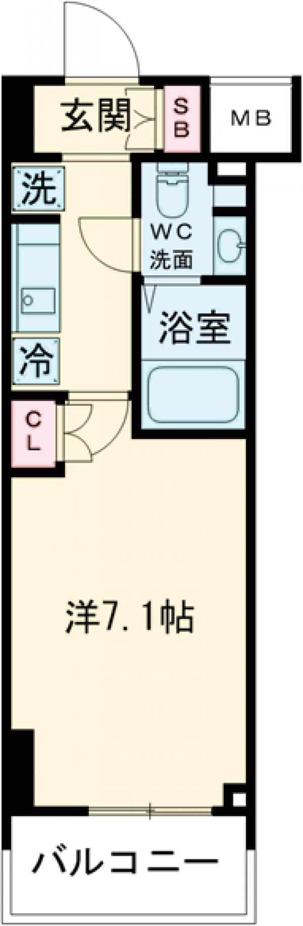 レジディア笹塚Ⅱの間取り