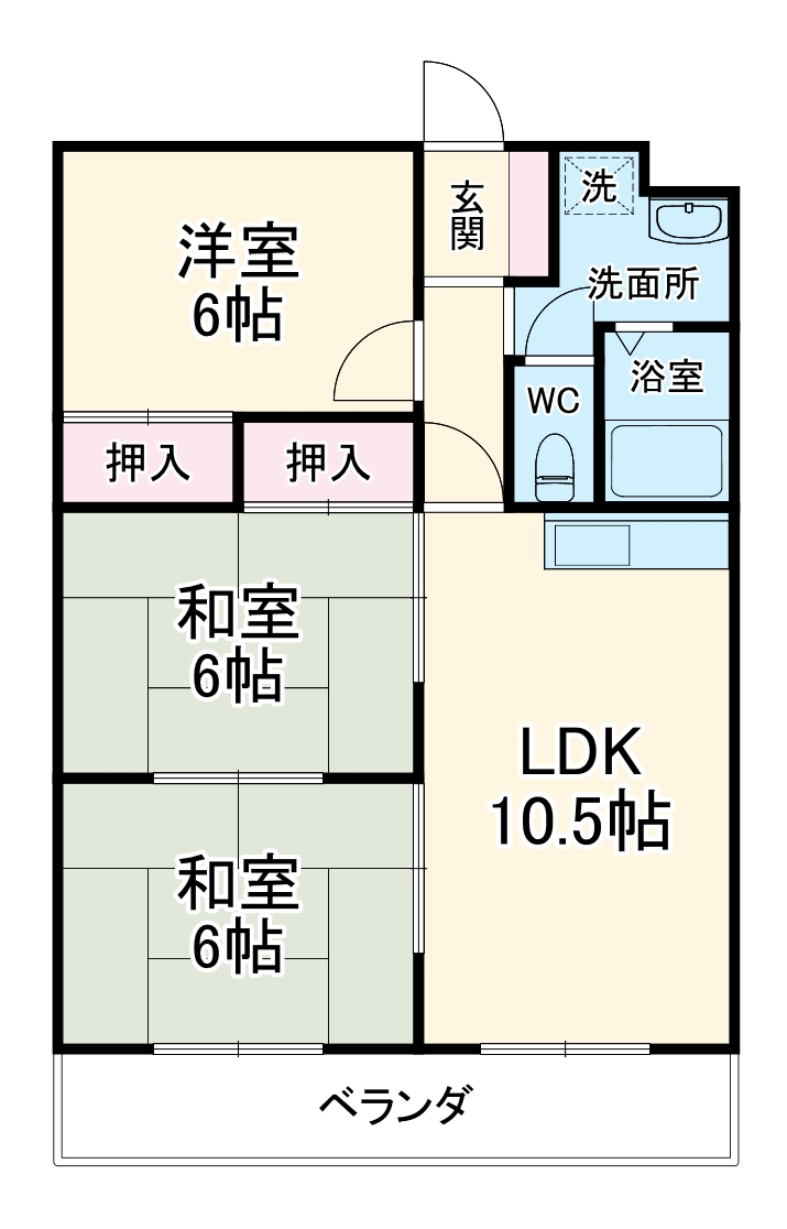 マンション歩の間取り