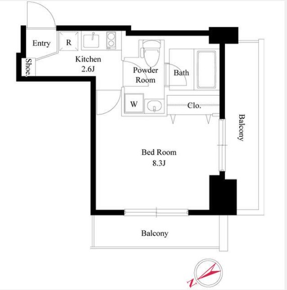 Garbo HAMADAYAMAの間取り