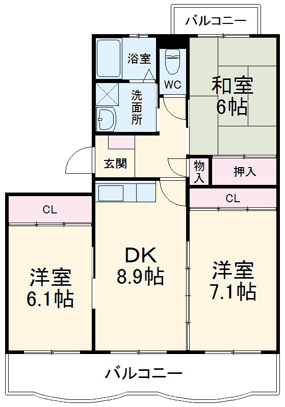 メゾン高丘の間取り