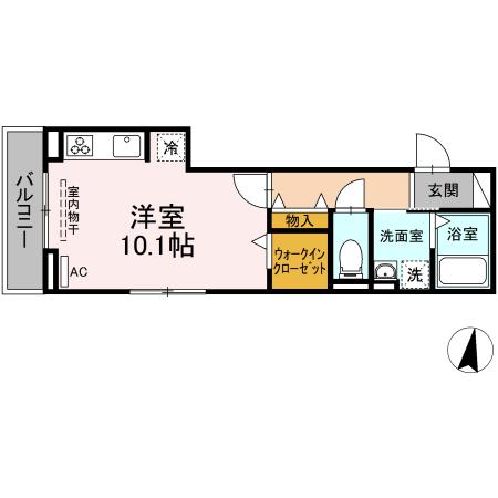 オッツ草間・302号室の間取り