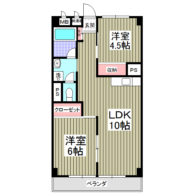 リブレス東浦和 旧東浦和ハイツの間取り