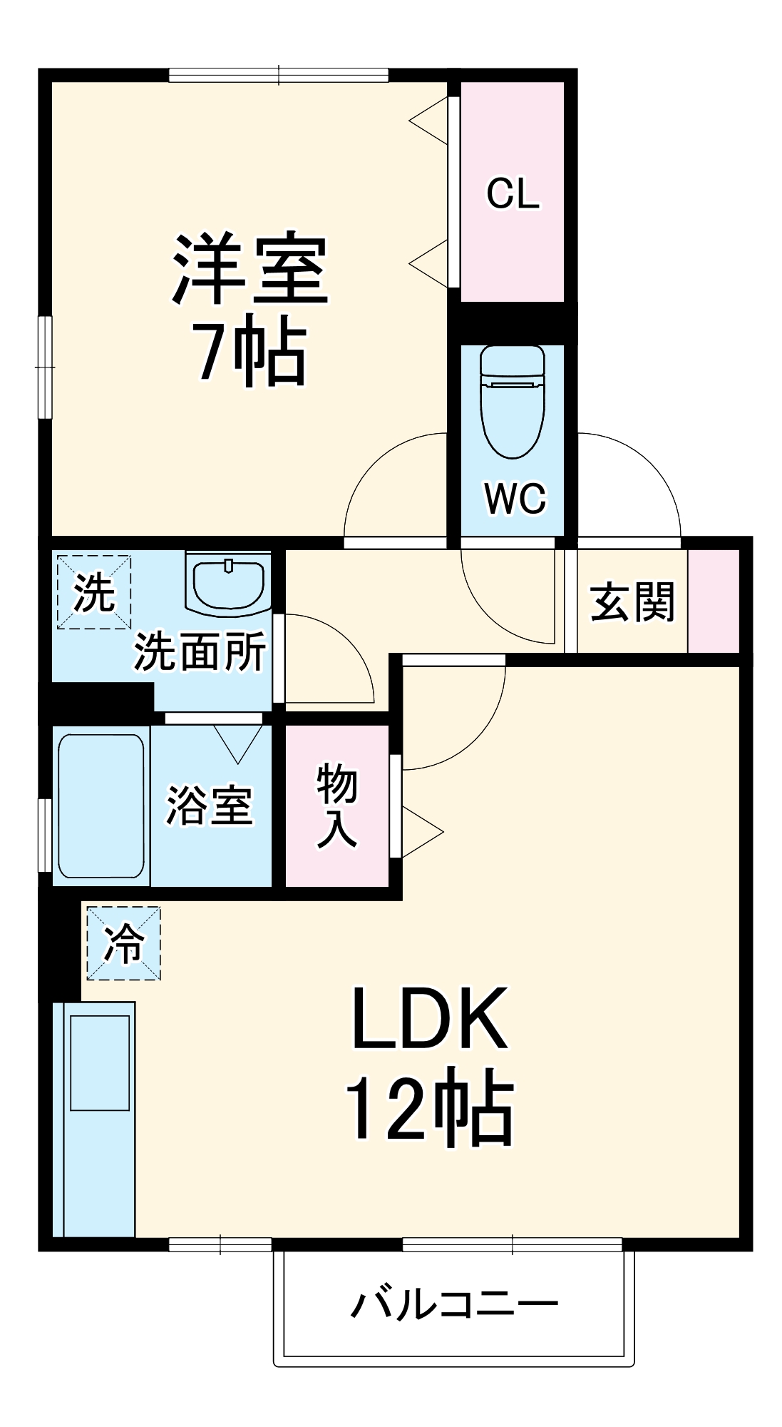 サウスメドウ Bの間取り