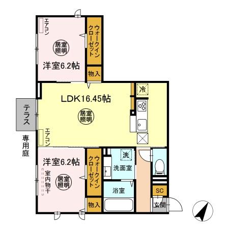 レインボーハウス(A)の間取り