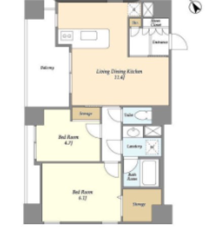 アブレスト動坂の間取り