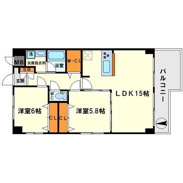 アンフィニⅩⅡ江坂ガーデンの間取り