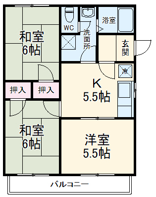 コートビレッジA棟の間取り