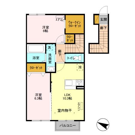 アクイール Cの間取り