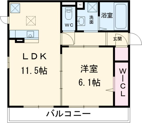 松戸新田の完工年月(2017年9月)築の賃貸アパートの間取り
