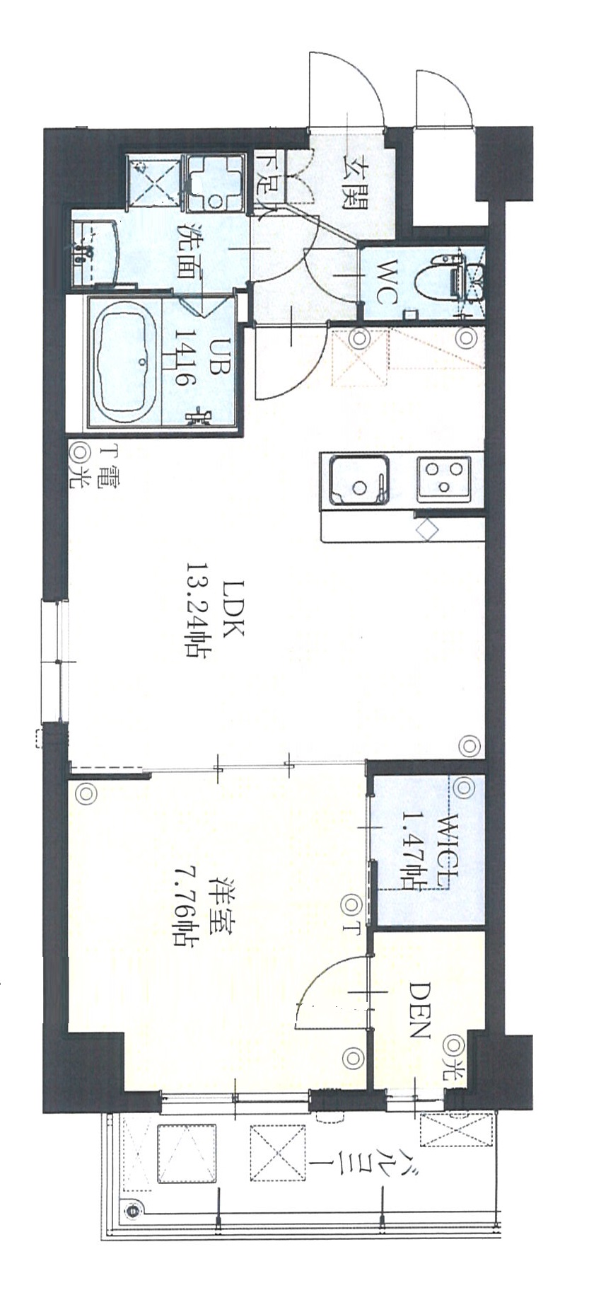 グランドソレイユ伝馬の間取り