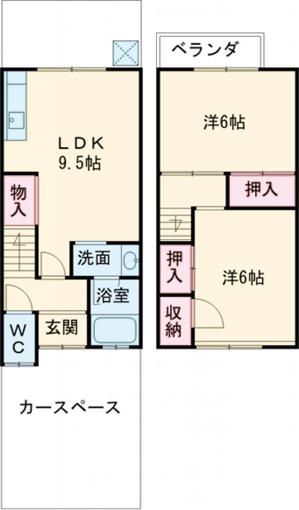 久世高田町一戸建の間取り