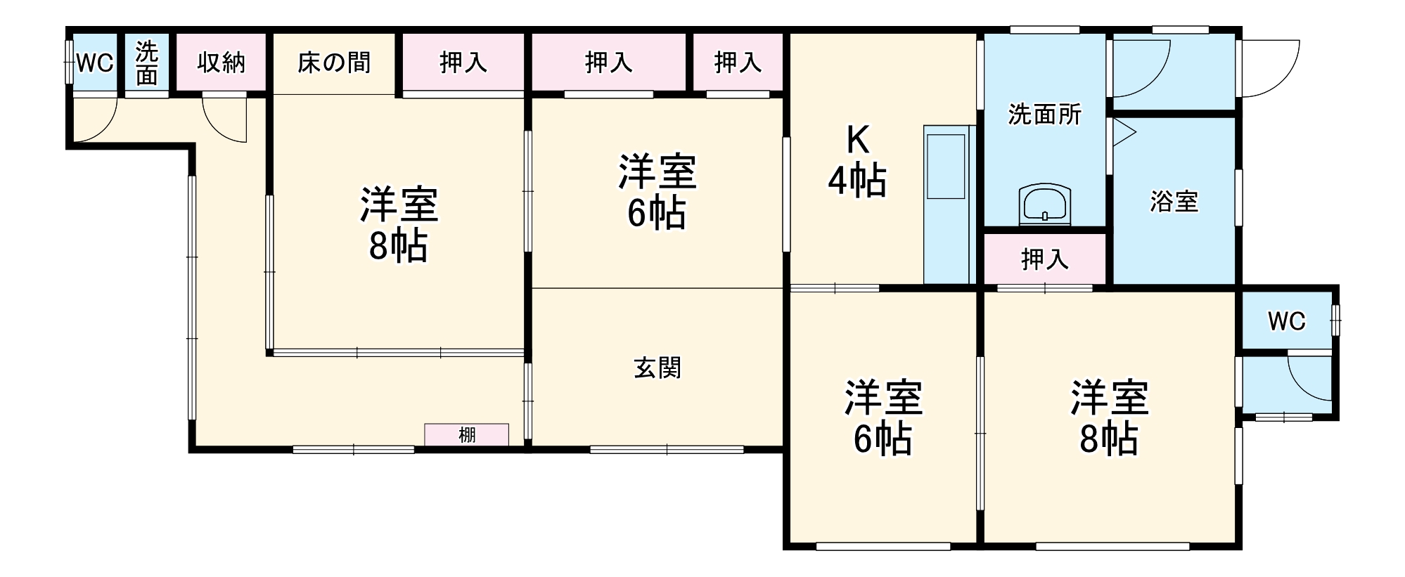 野田一号棟の間取り