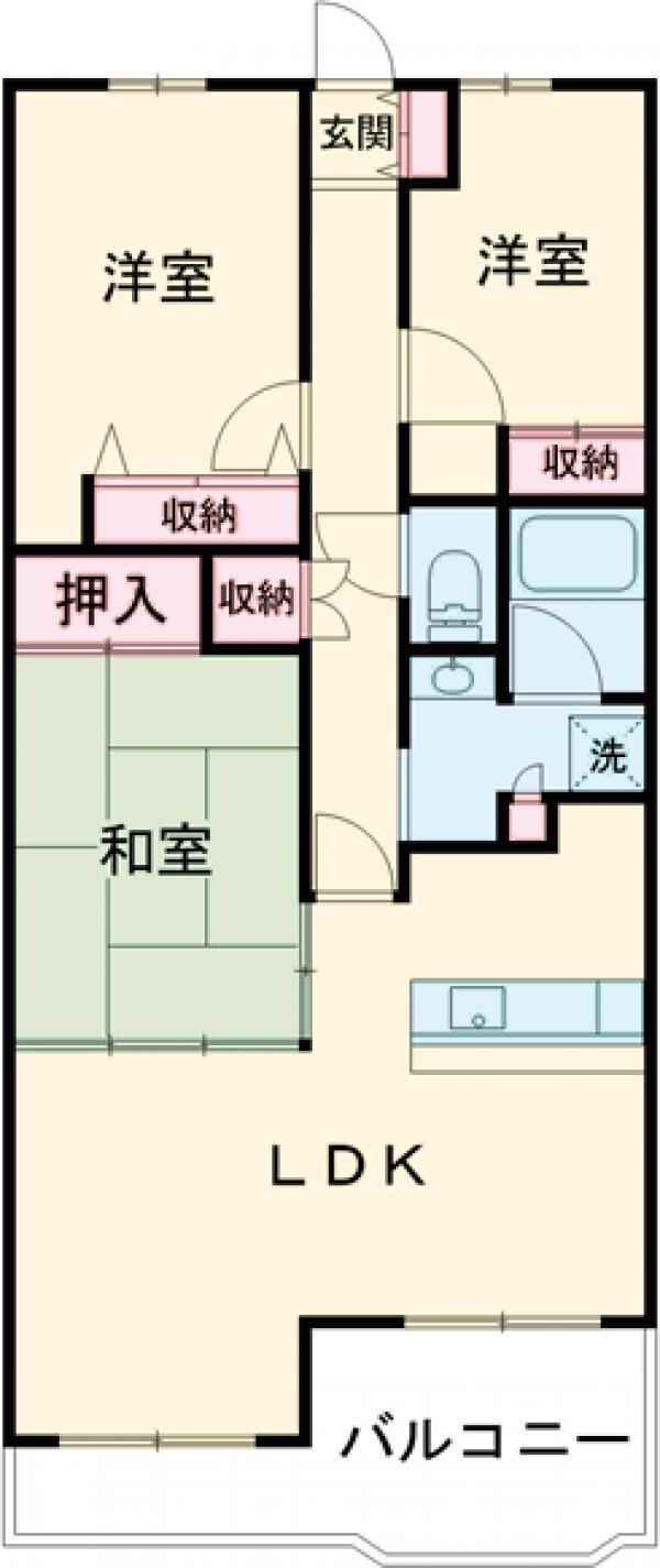 マロニエハイツ今泉の間取り