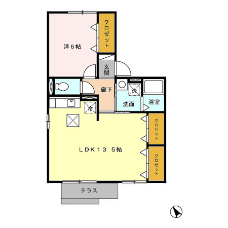 メゾン四季彩 Aの間取り