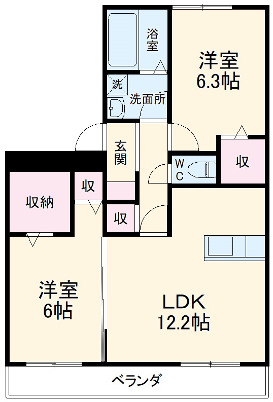 コンフォートヒルズ桜苑の間取り