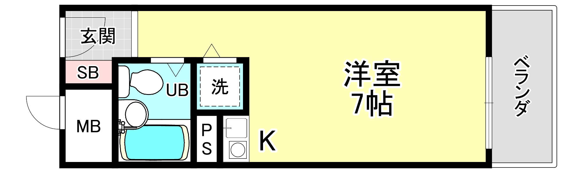 美穂ヶ丘サカタハイツの間取り