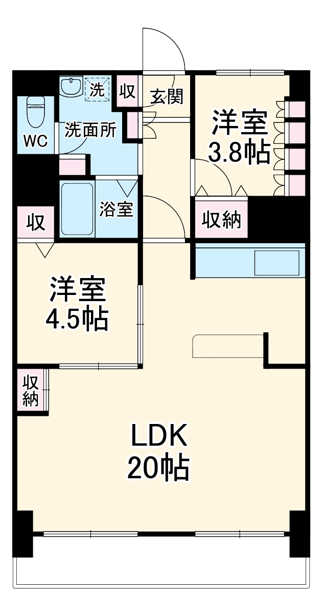 川口ハイツの間取り