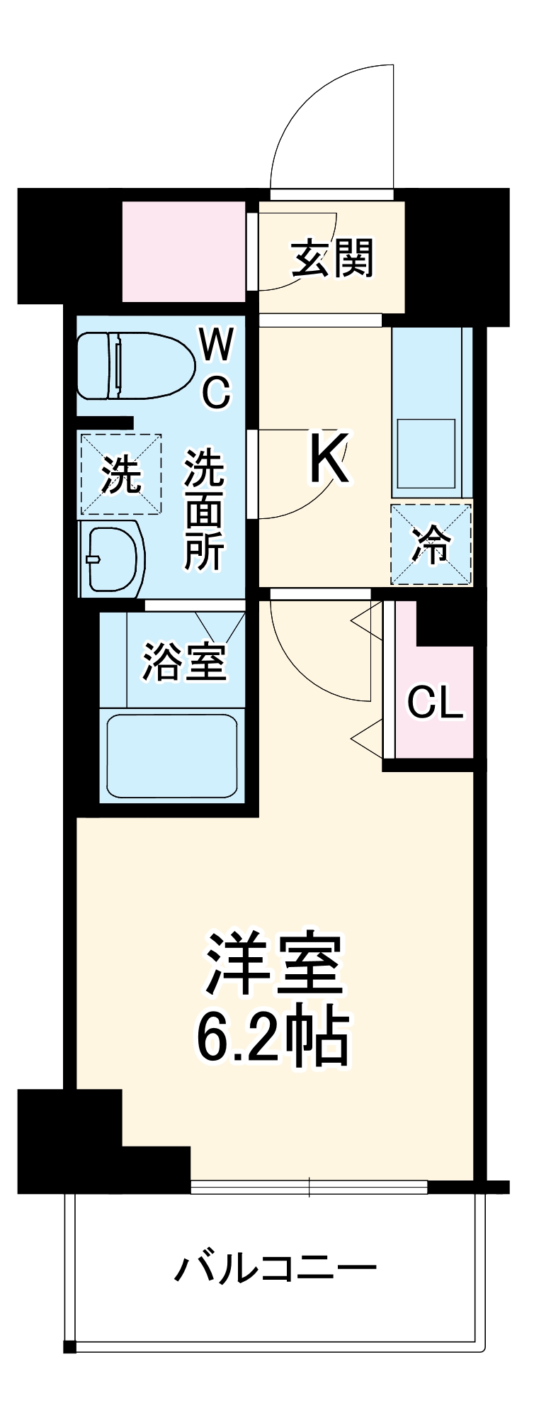 Ｒｉｓｉｎｇ　Ｐｌａｃｅ　川崎二番館の間取り