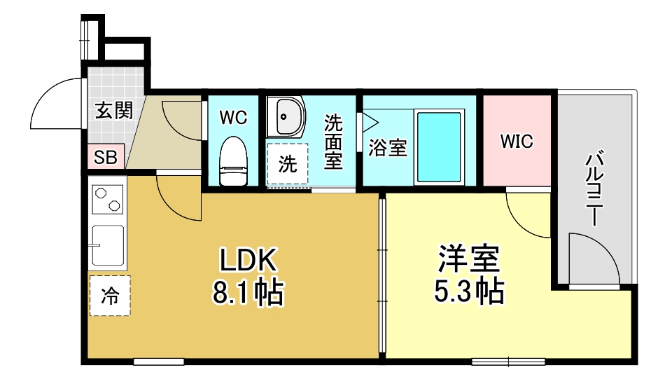 フジパレス下新庄駅西Ⅱ番館の間取り