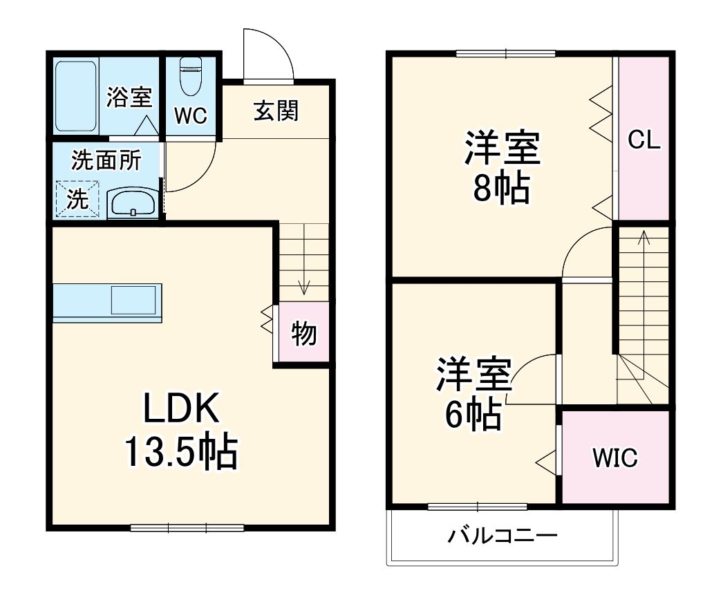中川テラスハウスの間取り