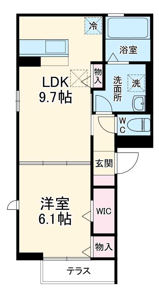 セジュールカサガワの間取り