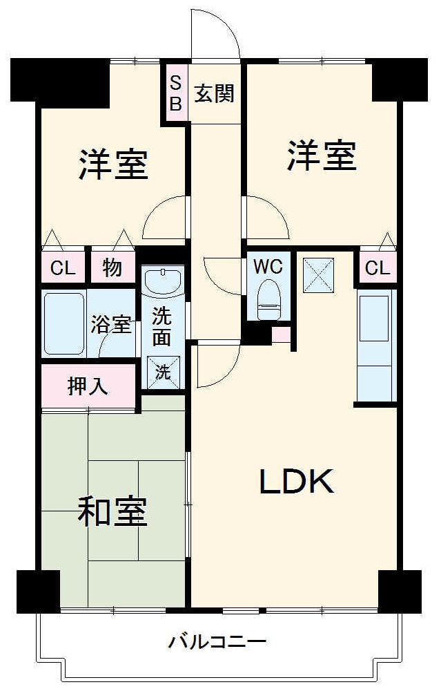 ダイアパレス相模原リバーサイドシティの間取り