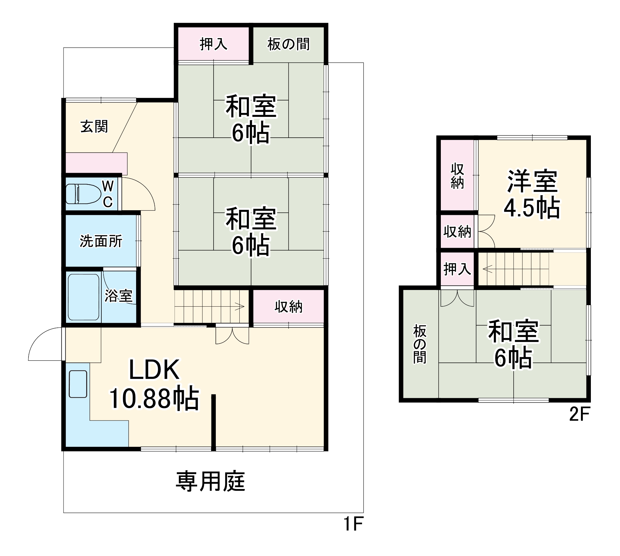 蒲原 貸家の間取り
