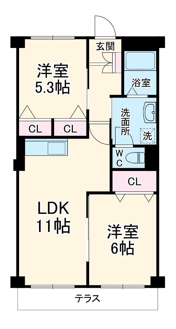 シャトー原市の間取り