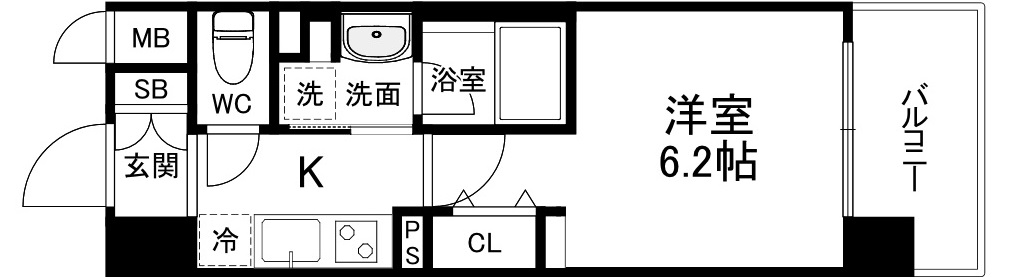 アスヴェル京都四条西院の間取り
