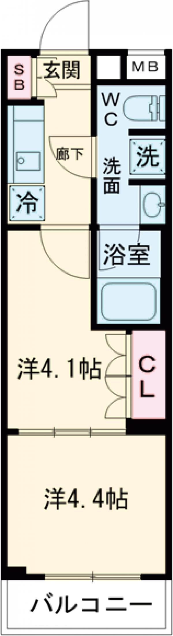 セジョリ鷺ノ宮Ⅱ・305号室の間取り
