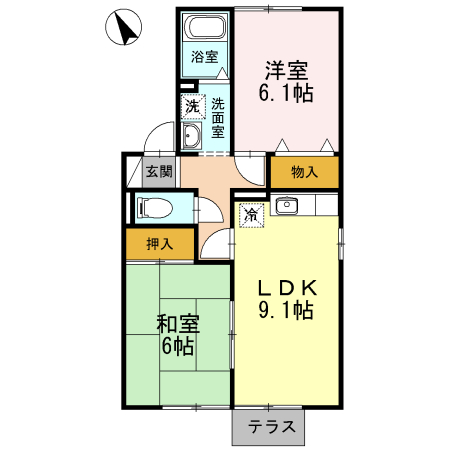 セジュール富貴ノ台の間取り