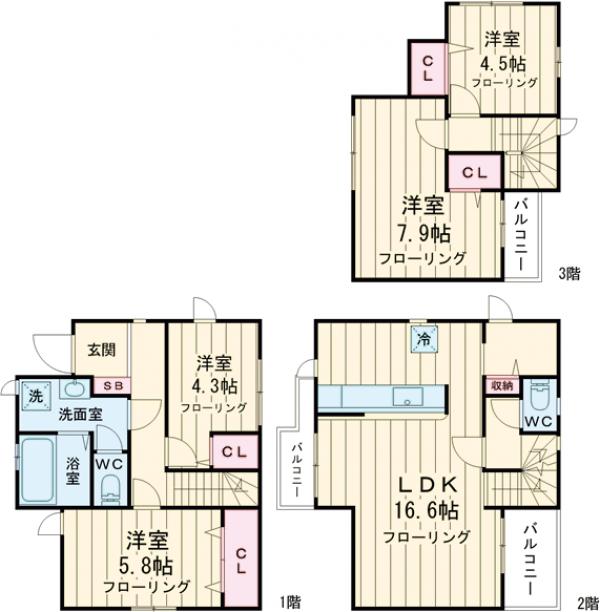 Kolet板橋徳丸の間取り