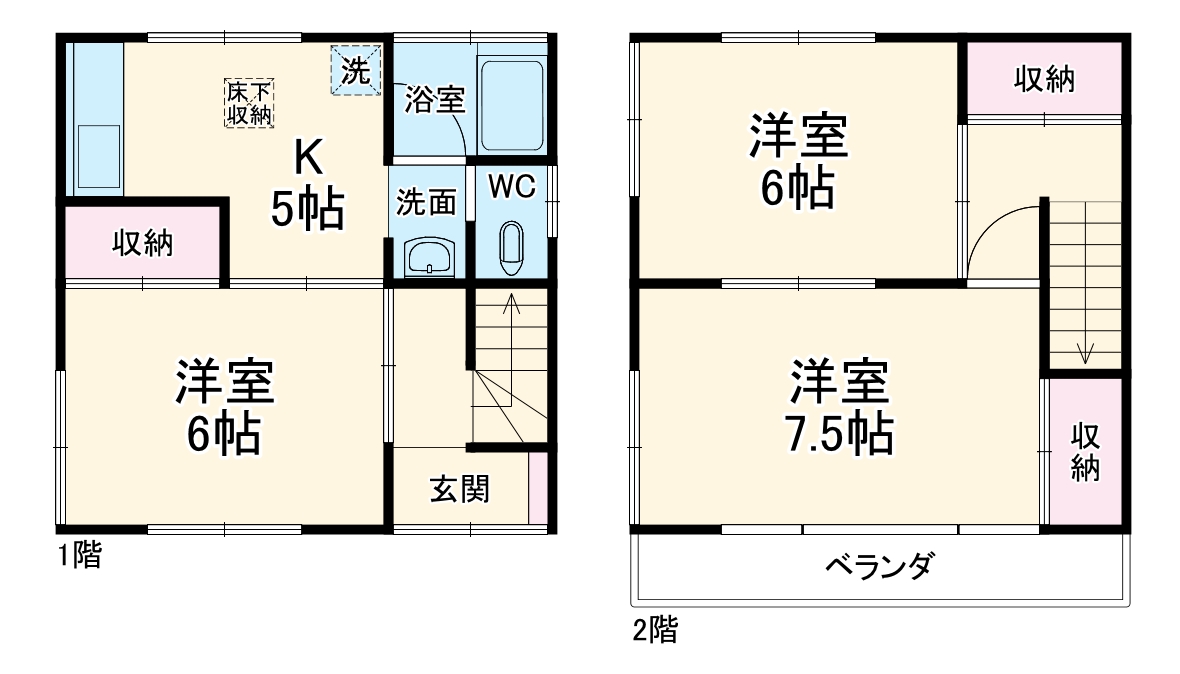 香取貸家の間取り